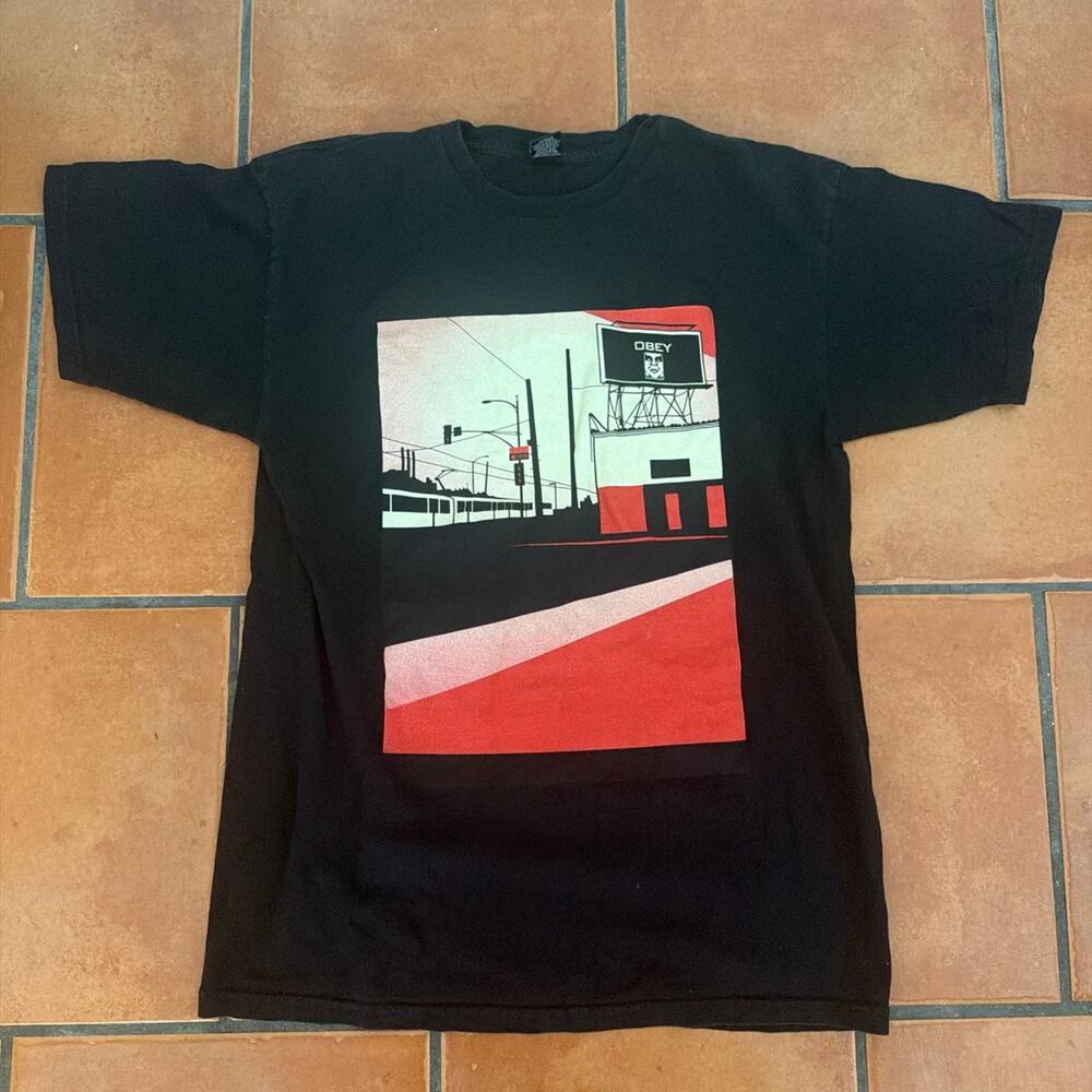 OBEY 'SAN DIEGO BILLBOARD' T-SHIRT Size Medium